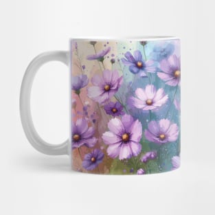 Purple Cosmos Flowers Mug